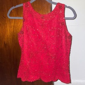Red Sequin Top